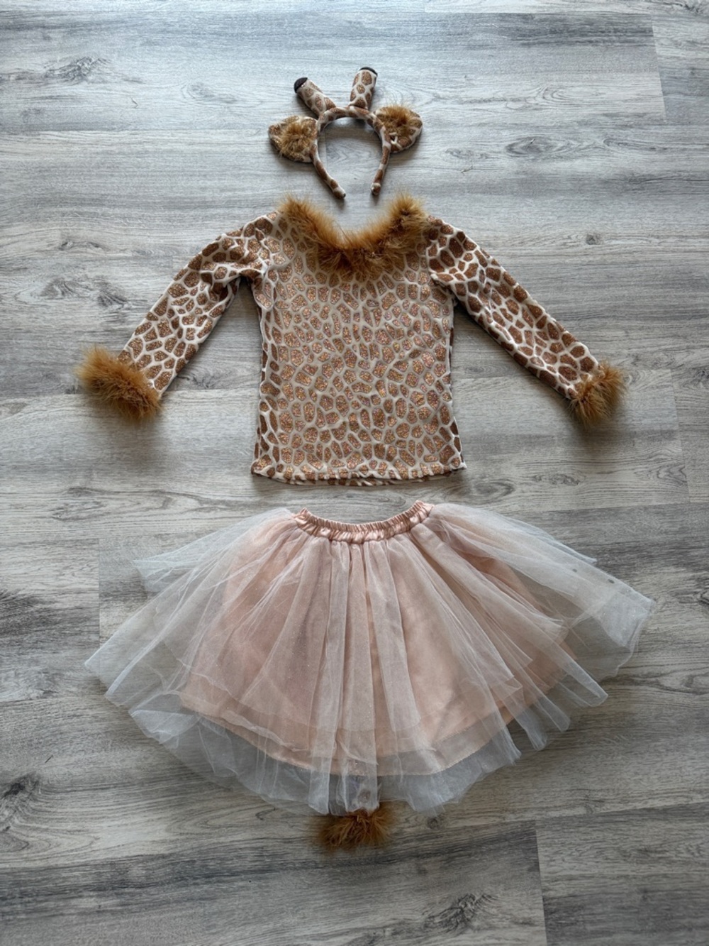 Pottery Barn Kids Giraffe Costume Set - Pink and Tan 4-6
